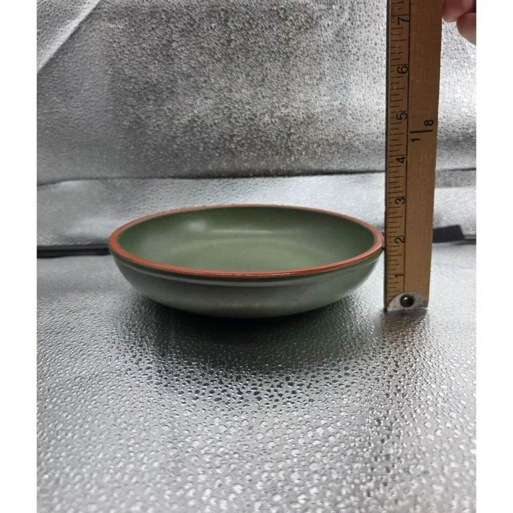 Casa Verde WSP Portugal‎ Green Terra Cotta Pasta Soup Bowls Set of 2 Matte 7.5